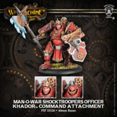 PIP33120 WRM Khador Man-o-War Shocktrooper Officer Blister